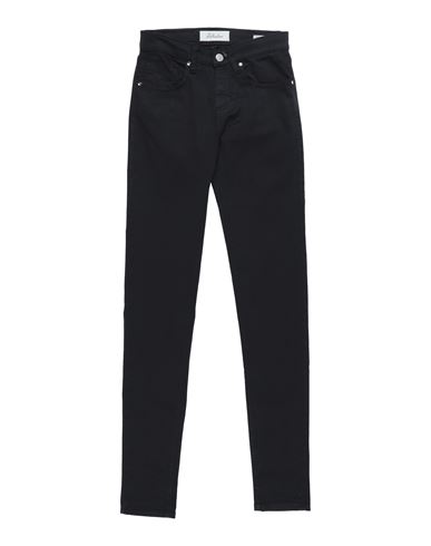 Woman Pants Black Size 24 Cotton, Elastane