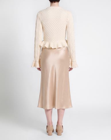 Chloé Woman Cardigan Ivory Size L Cotton, Alpaca wool, Silk