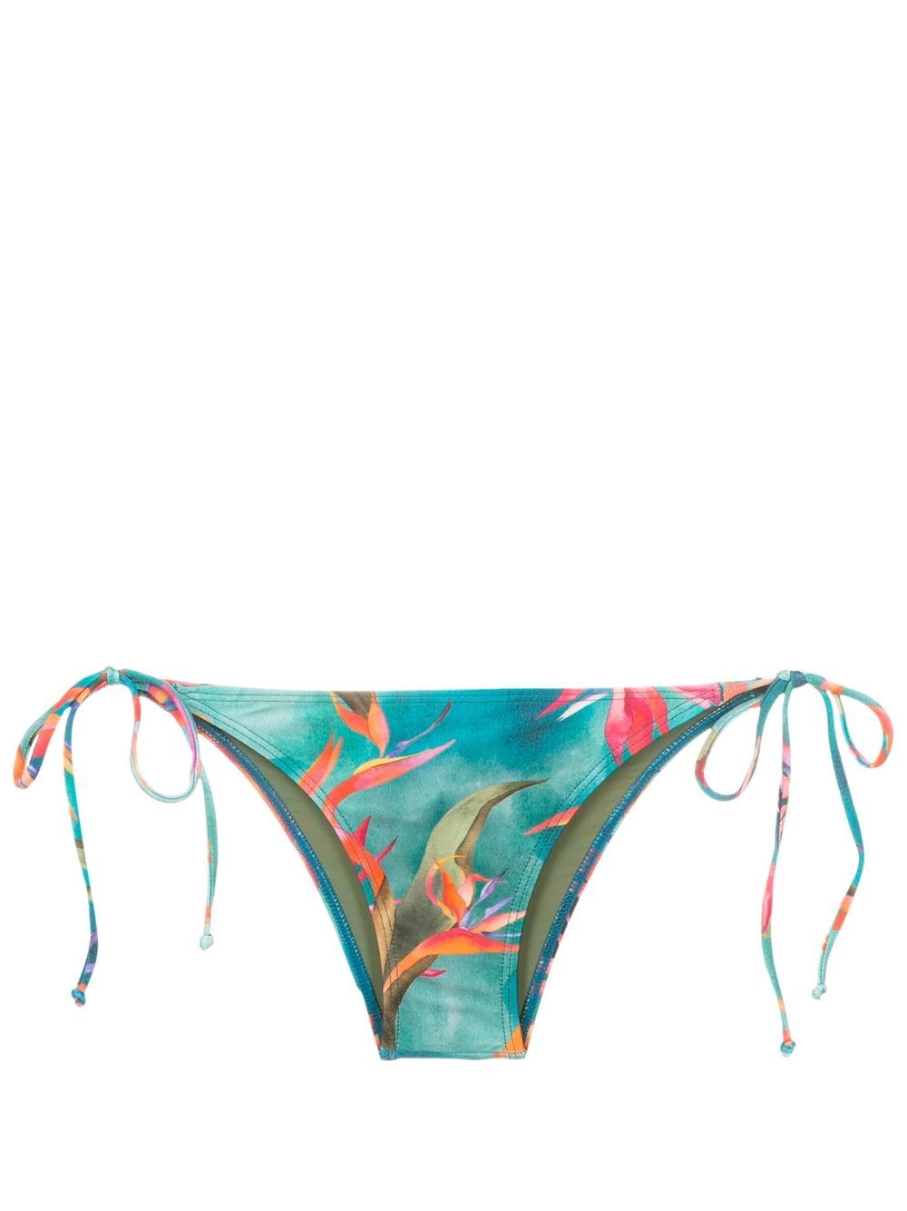 Thai all-over print bikini bottoms - Blue