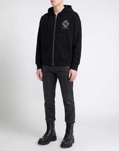 Man Sweatshirt Black Size XL Cotton, Polyester