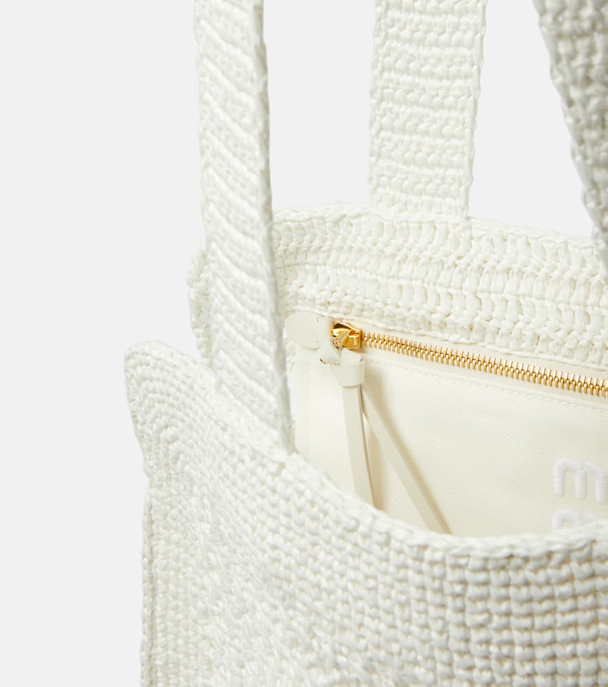 Medium logo crochet tote bag