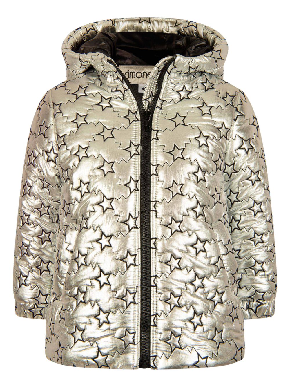 Star-embroidered quilted jacket - Gold