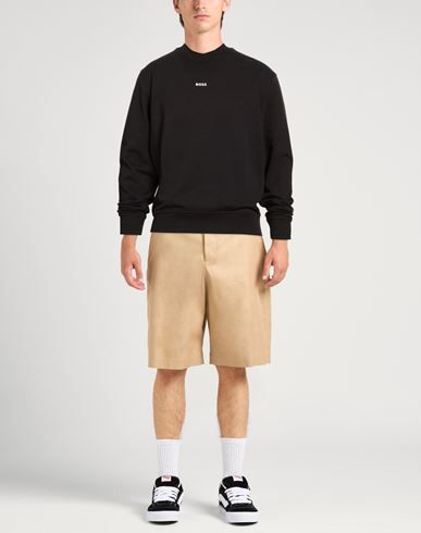 Man Sweatshirt Black Size S Cotton