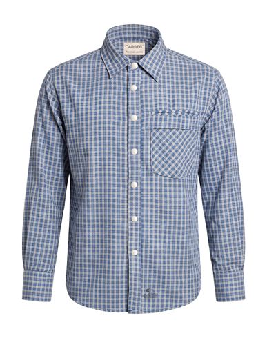 Man Shirt Slate blue Size S Cotton