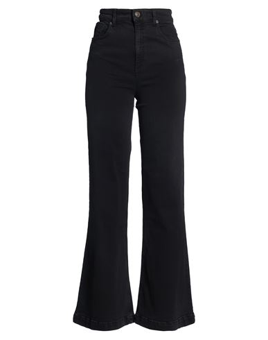 Woman Jeans Black Size 29 Cotton, Elastane