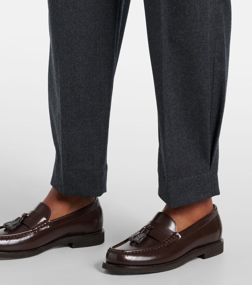 Baggy Sartorial high-rise wool straight pants