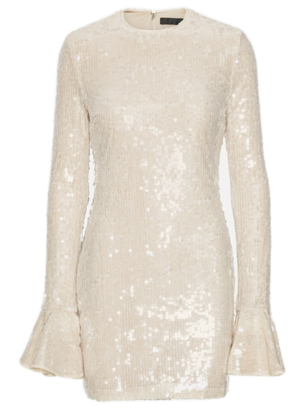 Rosa Sequin Fitted Mini Dress with Flared Cuffs