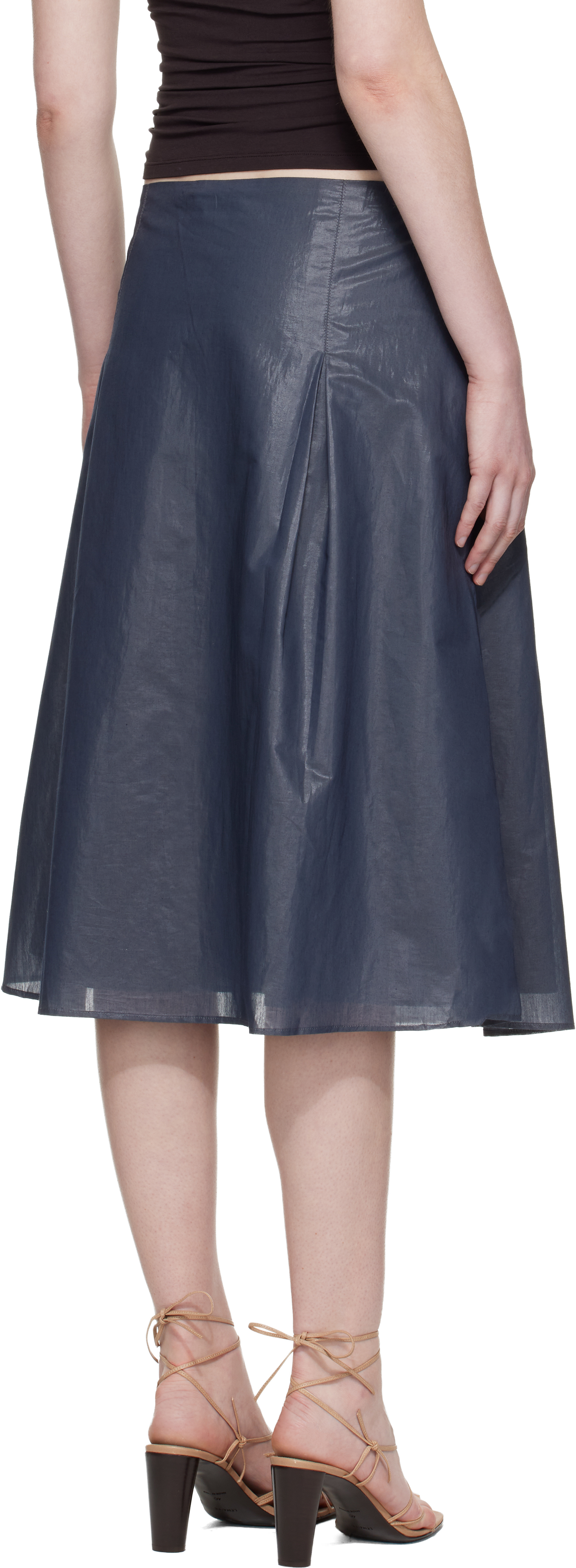 Navy Dimi Midi Skirt