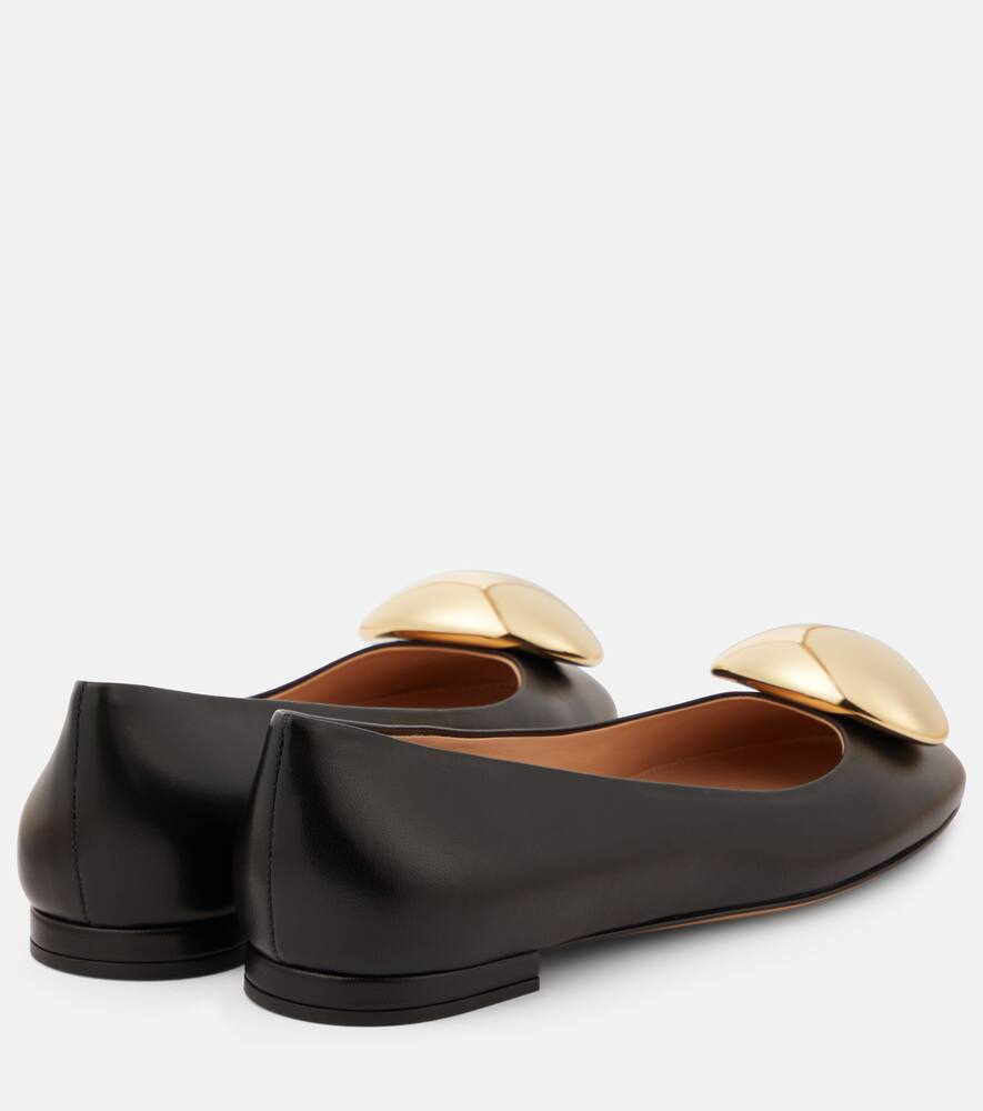 Gianvito Rossi Sphera leather ballet flats