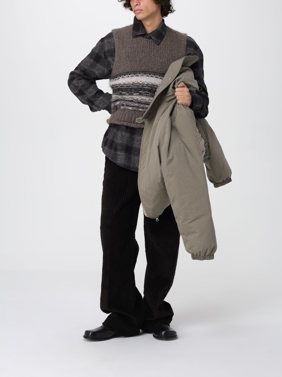 Suit Vest Men color Dove Grey