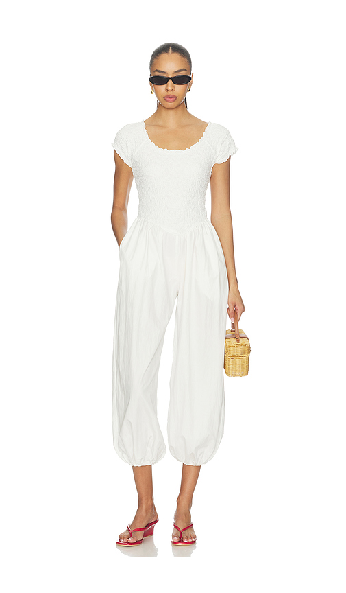 Lisa Says Gah Goldie Jumpsuit in White. XS. Also in S, M, L