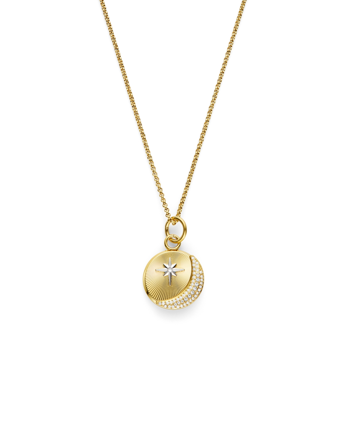 Celestial Star Gold Tone Stainless Steel Necklace - Gold