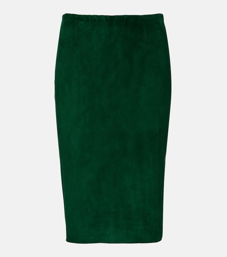 Gilda suede pencil skirt
