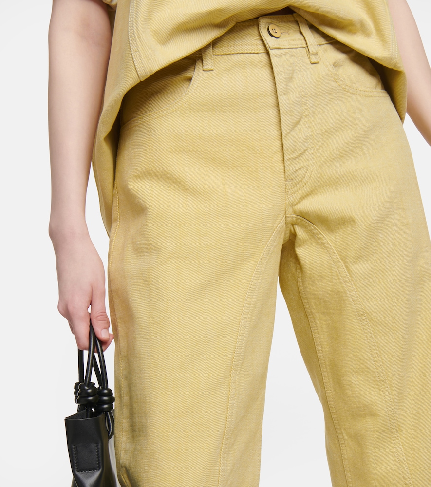 High-rise wide-leg denim jeans