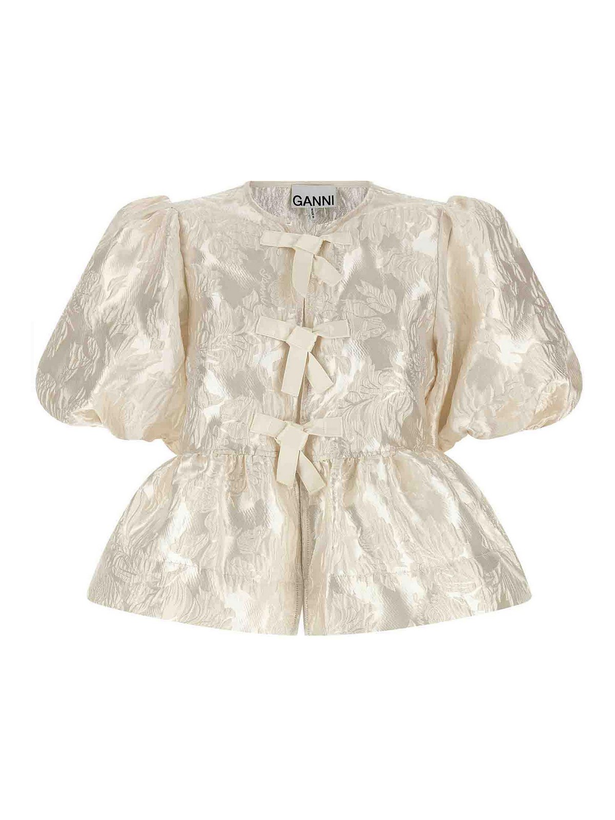 'Satin Peplum' Blouse