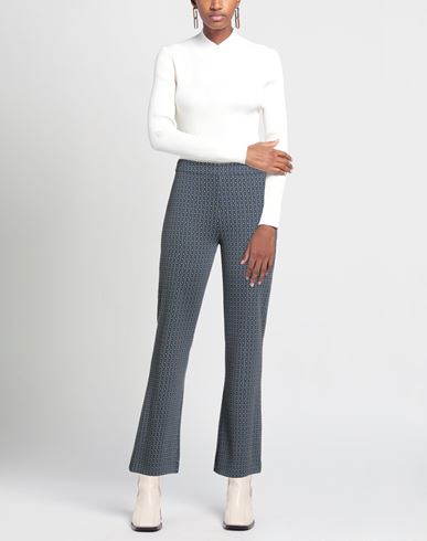 Crochè Woman Pants Blue Size M Polyester, Viscose, Elastane, Acrylic