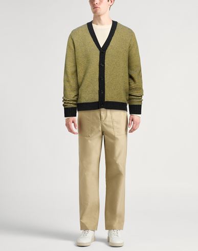 Man Cardigan Yellow Size 42 Lambswool