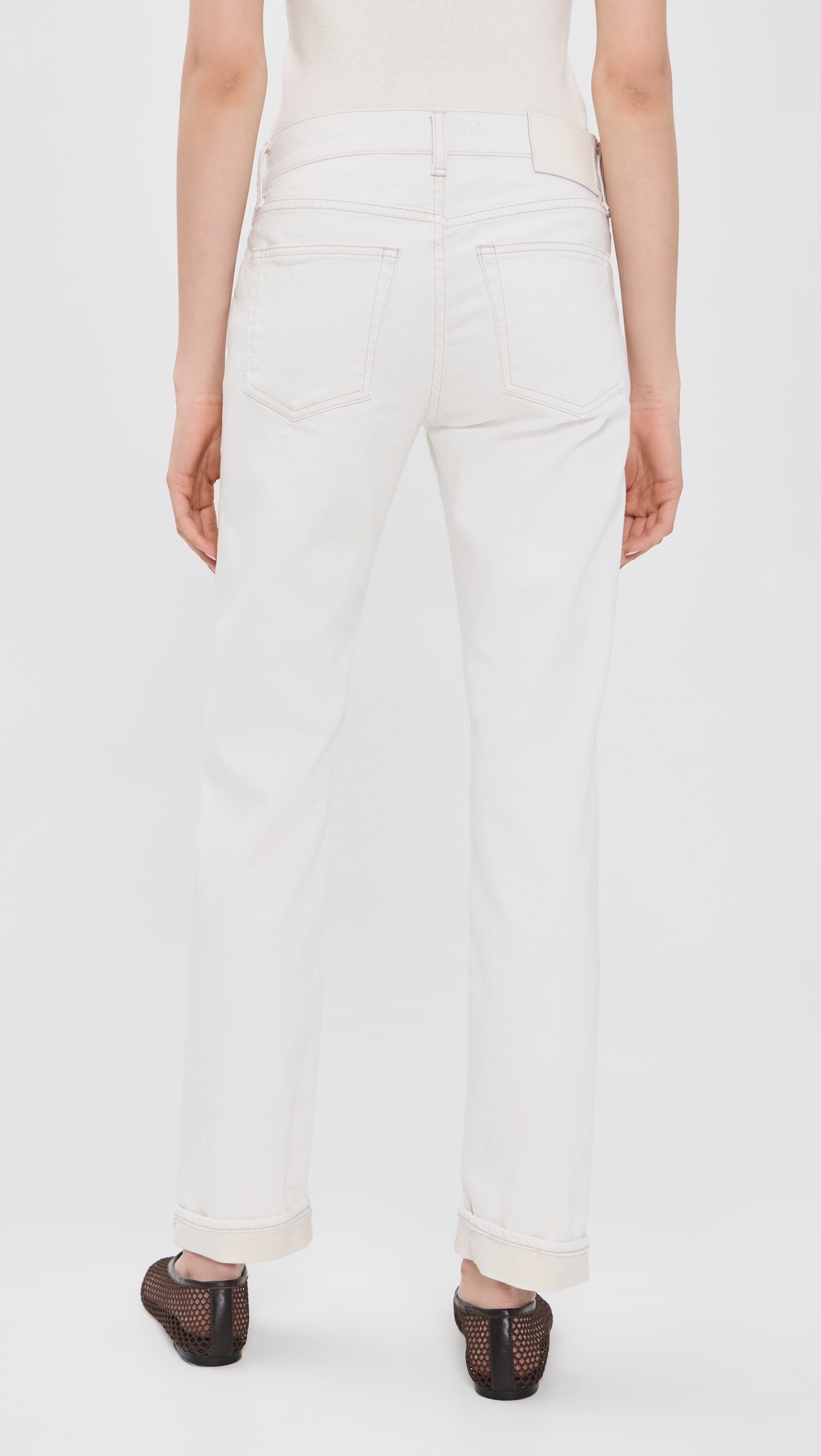 Slim Straight Jeans White