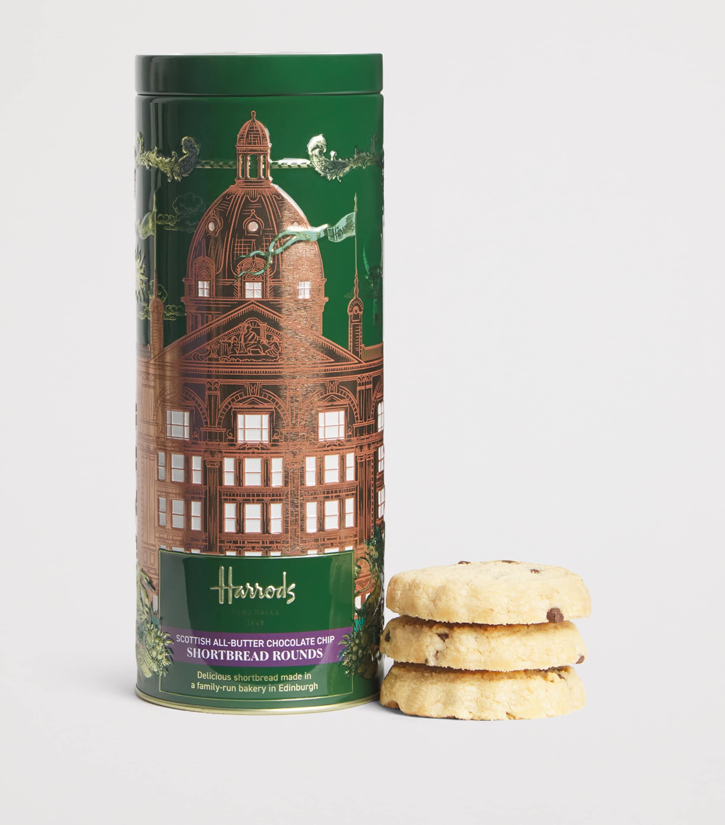 Harrods Scottish All-Butter Chocolate Chip Shortbread Rounds