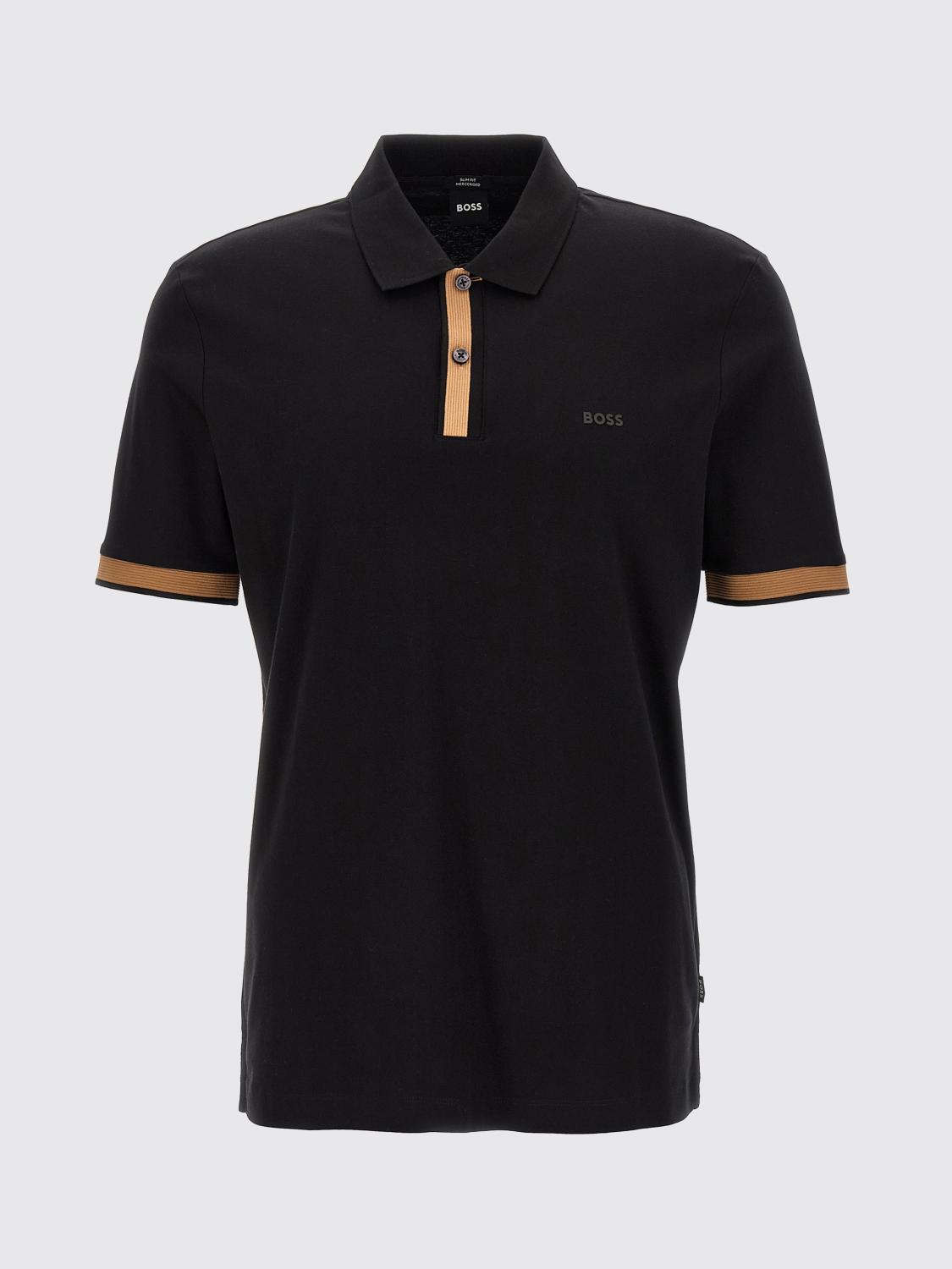 Contrast-trim polo shirt - Black
