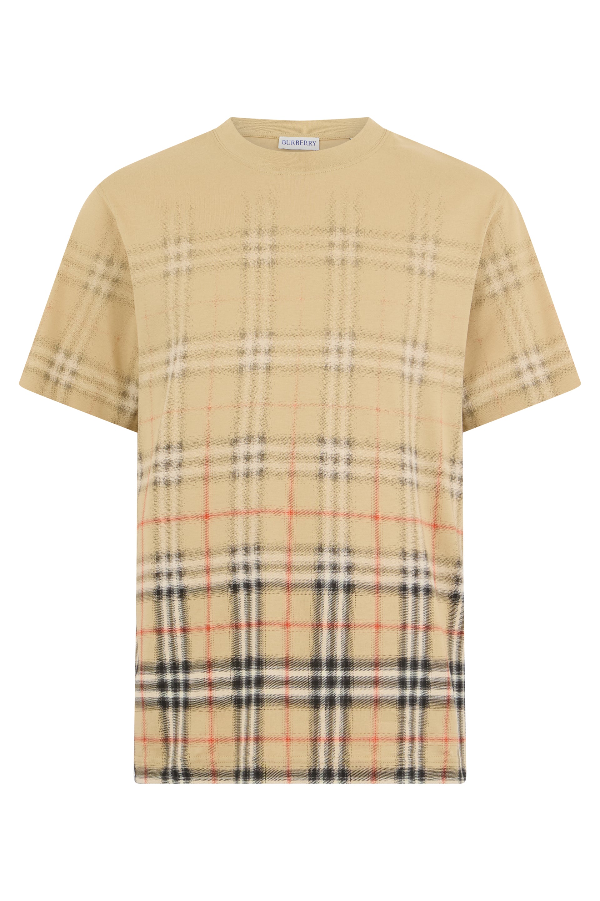 Checkered Cotton T-Shirt - Short Sleeve