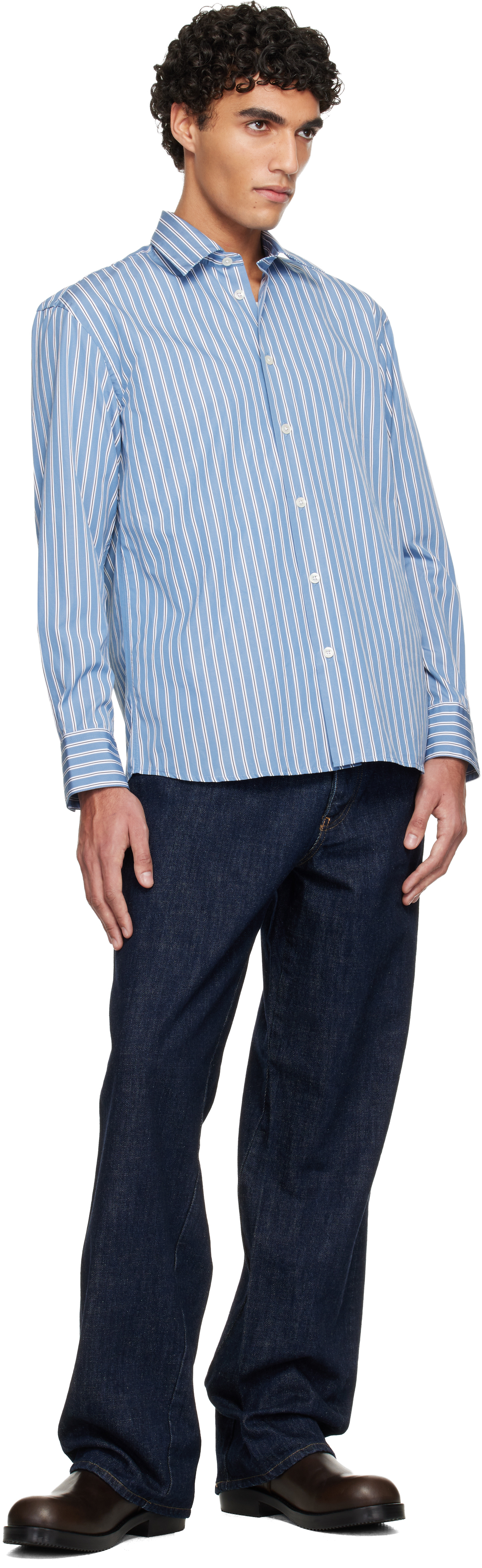 Blue Wide Twist Jeans