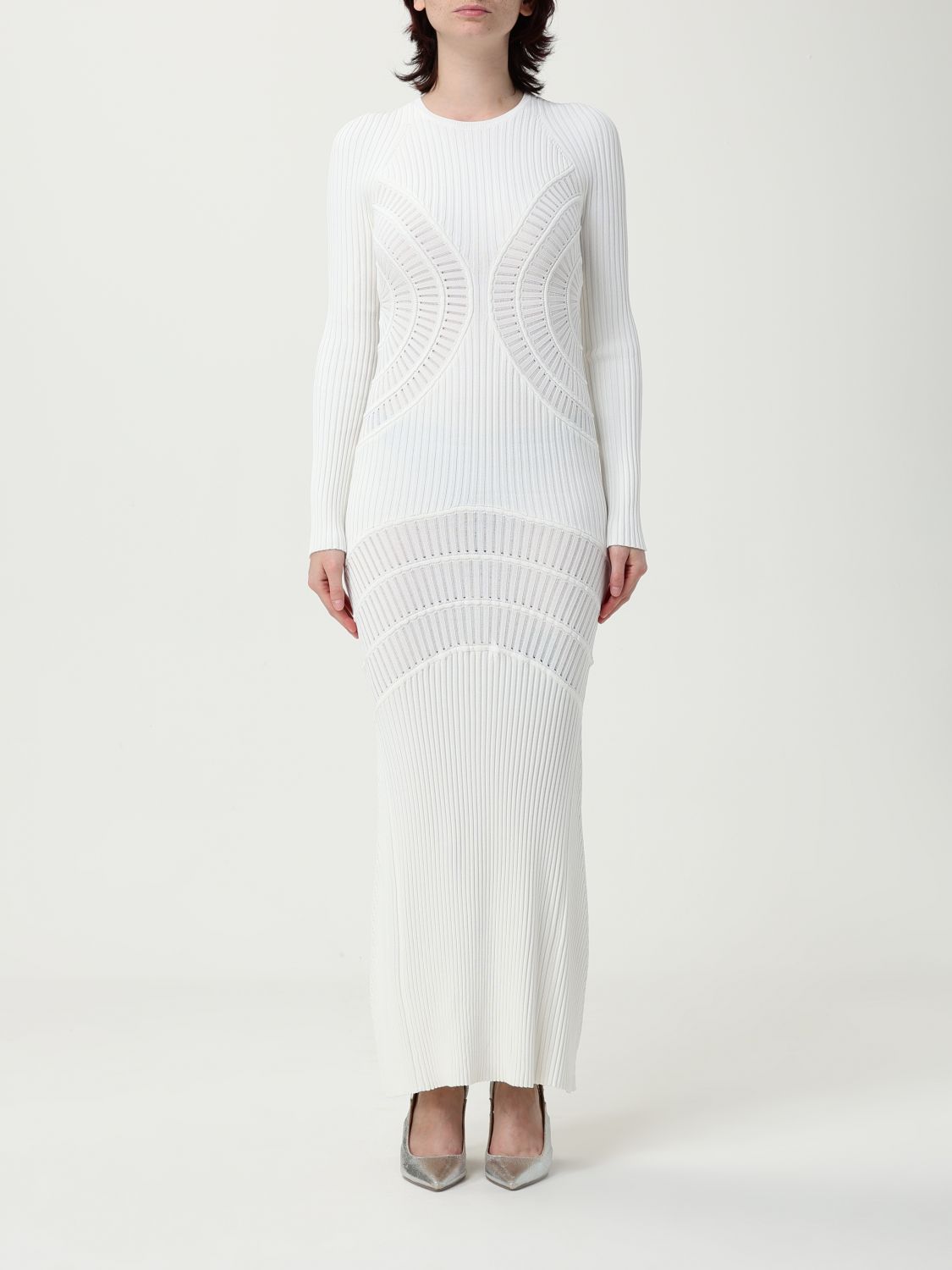 PINKO ribbed-knit dress - White