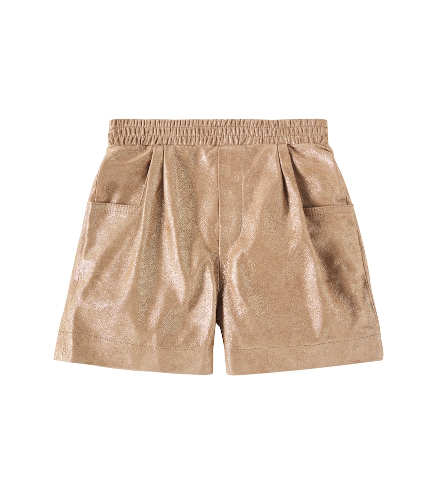 Donsje Piep ruffled metallic leather vest