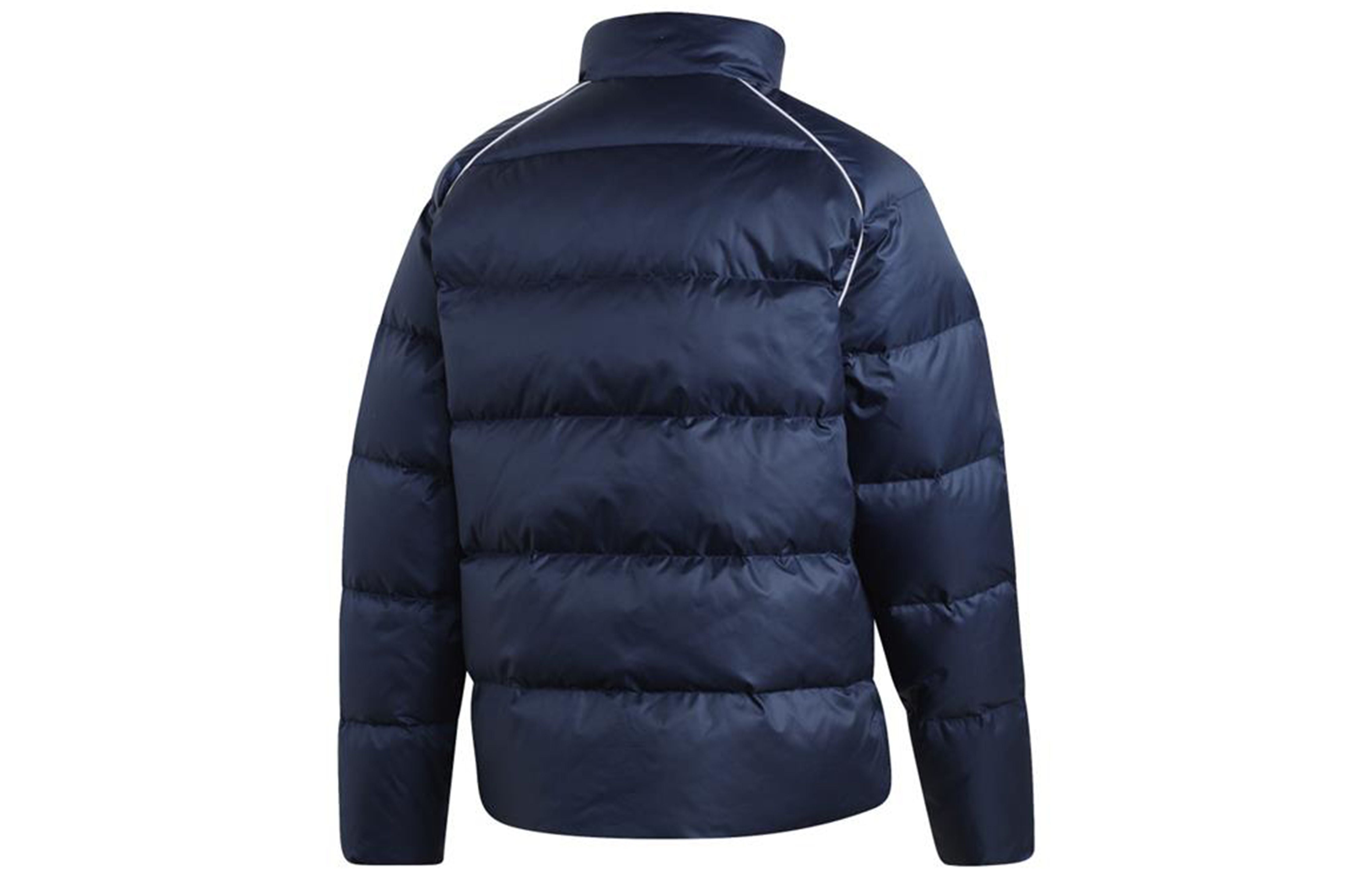 Originals Adicol Jacket 1 Stay Warm Solid Color raglan sleeve Stand Collar Down Jacket Navy Blue