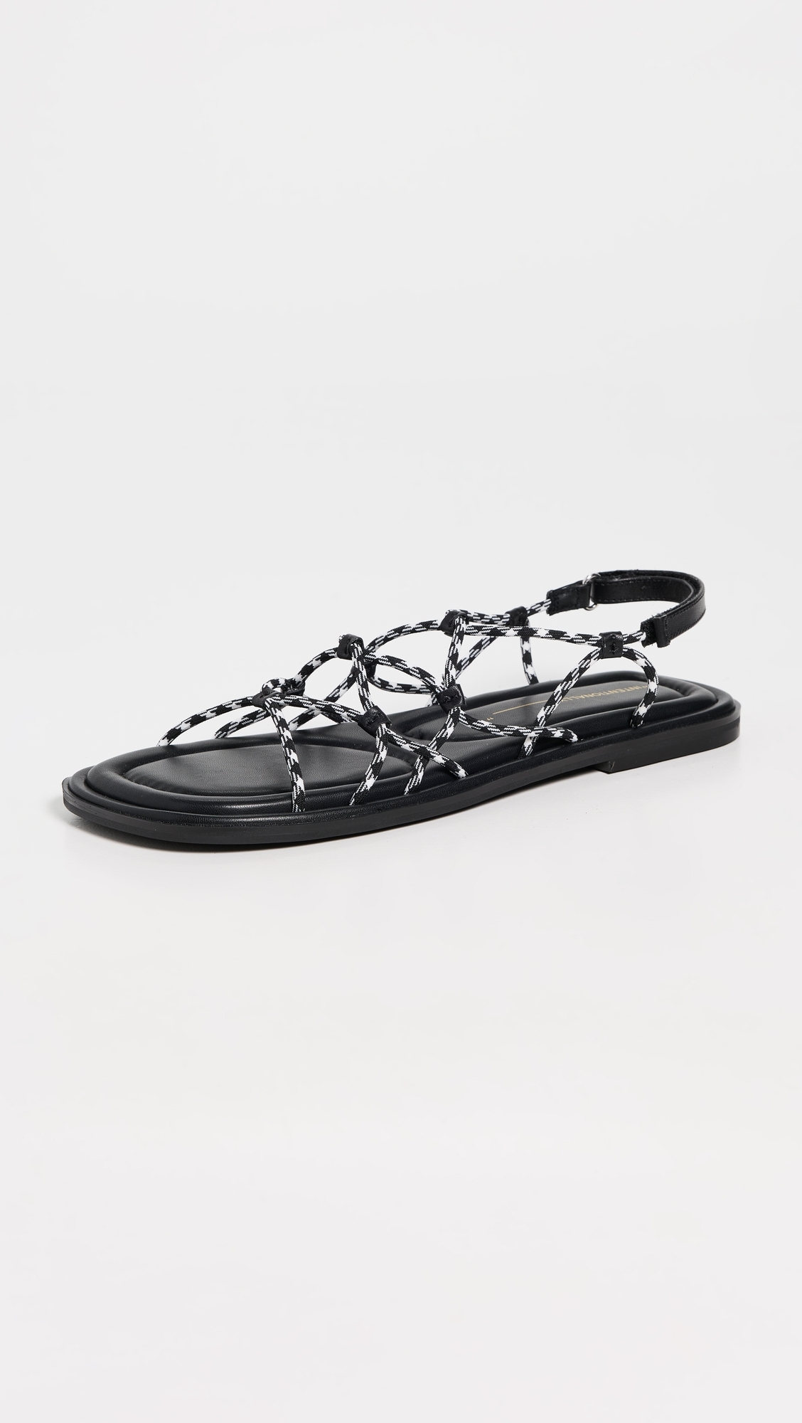 Intentionally Blank Lychee Sandals Black White
