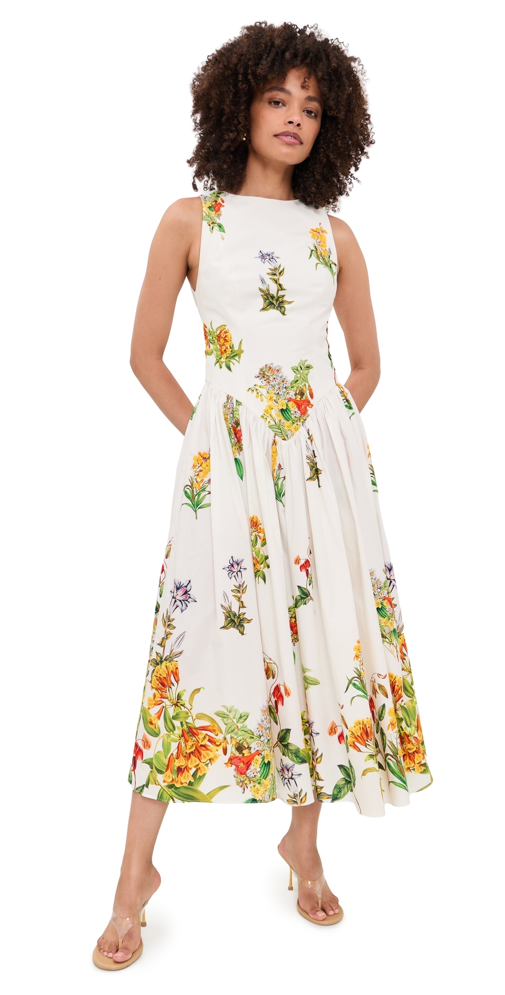 Boat Neck Maxi Dress White