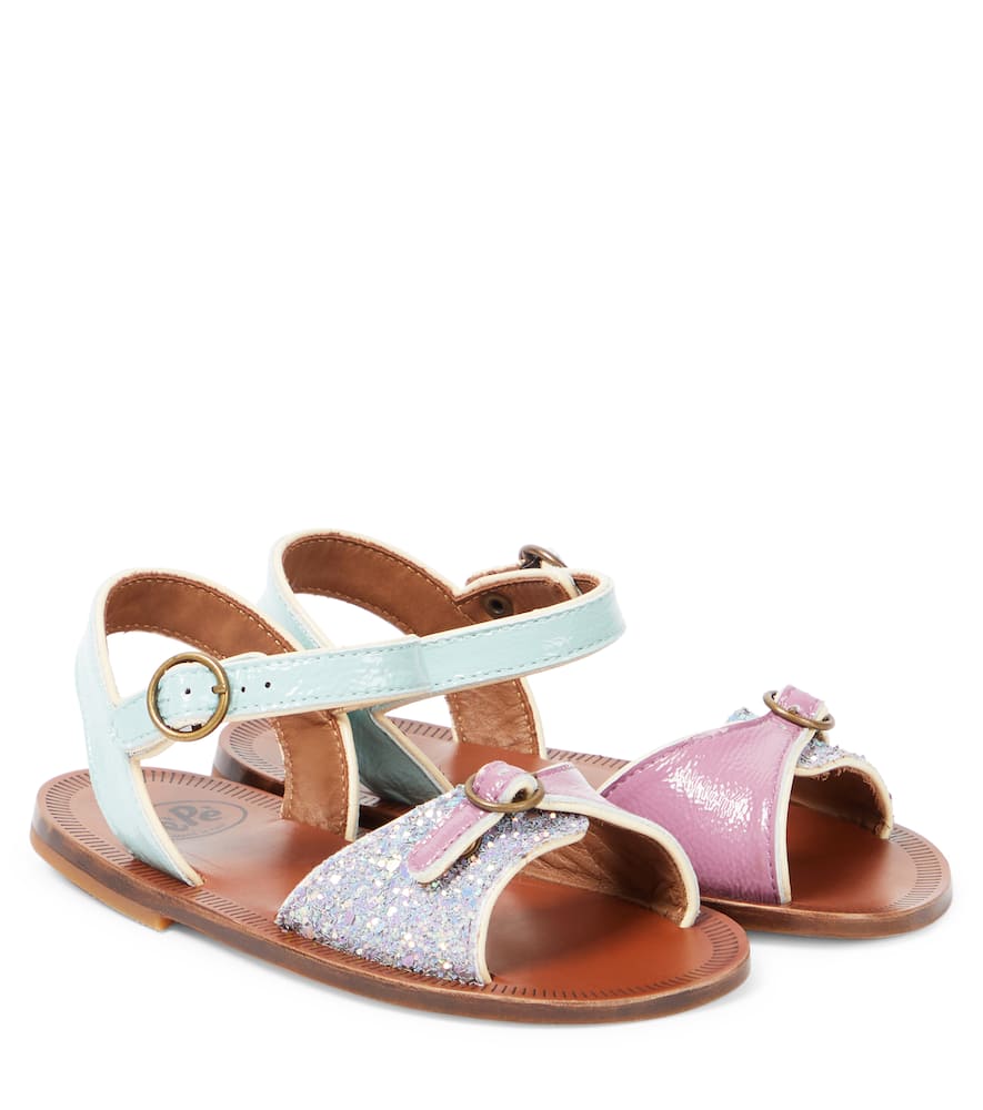 PèPè Glitter leather sandals