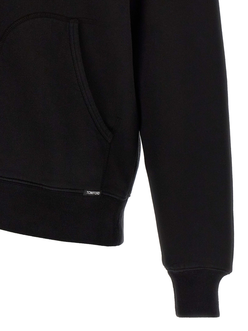 Tom Ford - hooded cotton jacket drawstring kangaroo pocket