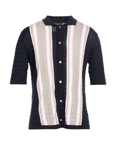 Man Shirt Midnight blue Size 46 Cotton