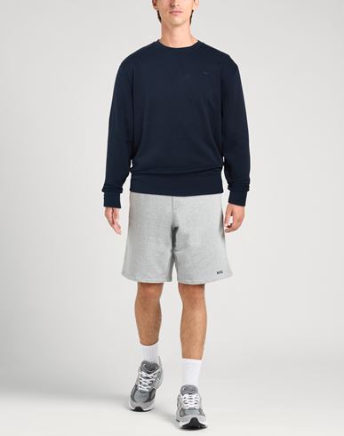 Man Sweatshirt Navy Size L Cotton