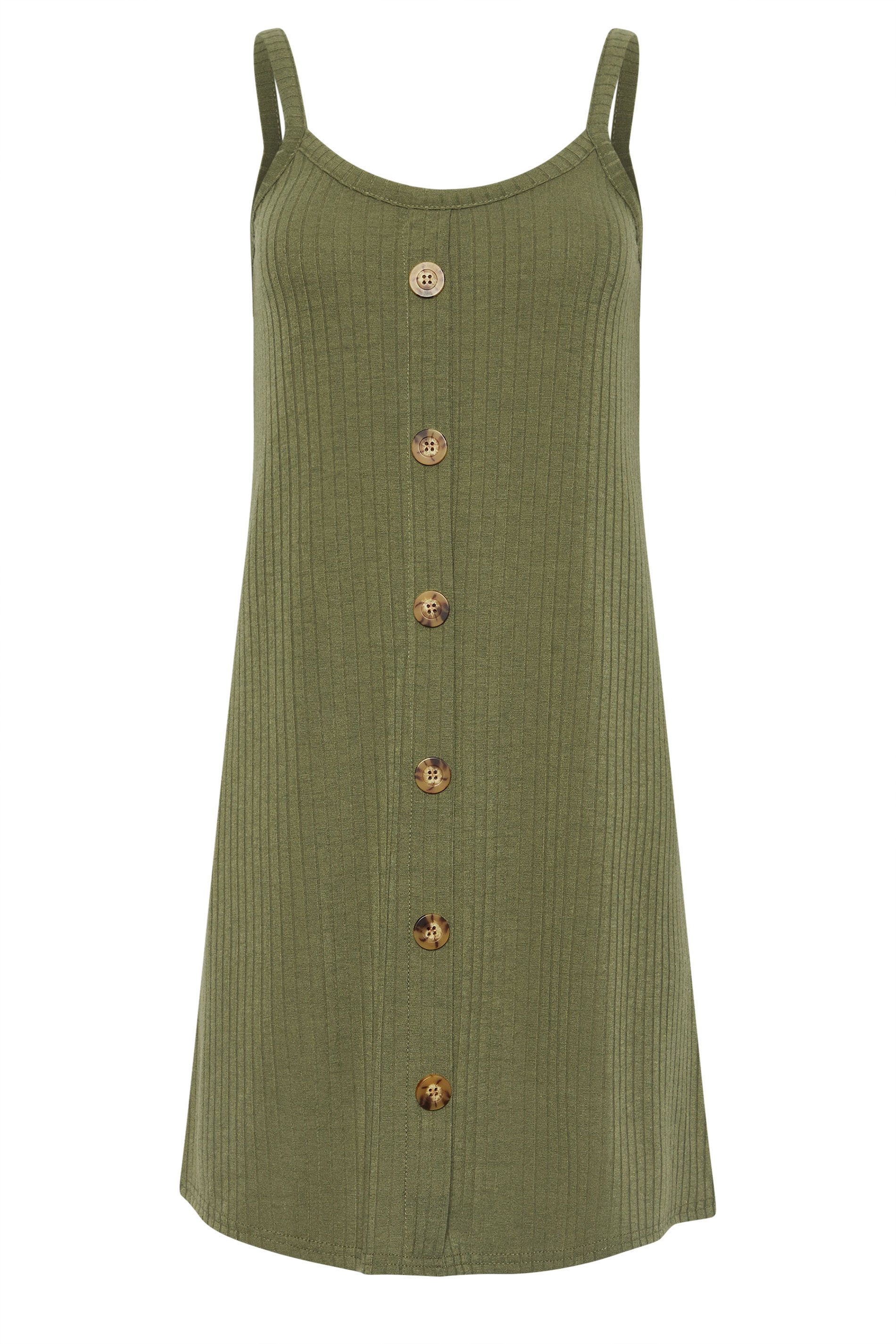 Pixiegirl Petite Button Front Sleeveless Dress In Green