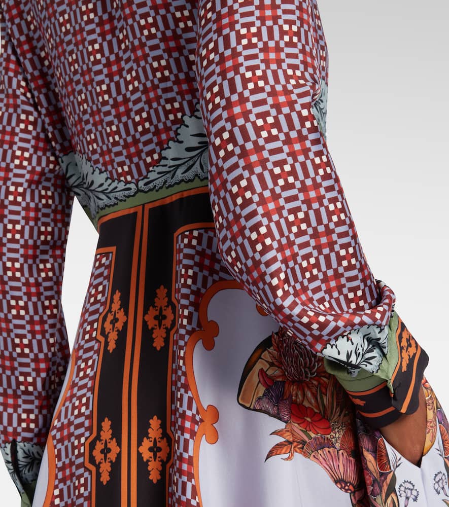 San Pietro printed silk maxi dress