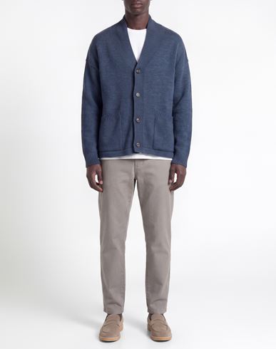 Man Cardigan Slate blue Size 3XL Acrylic, Wool