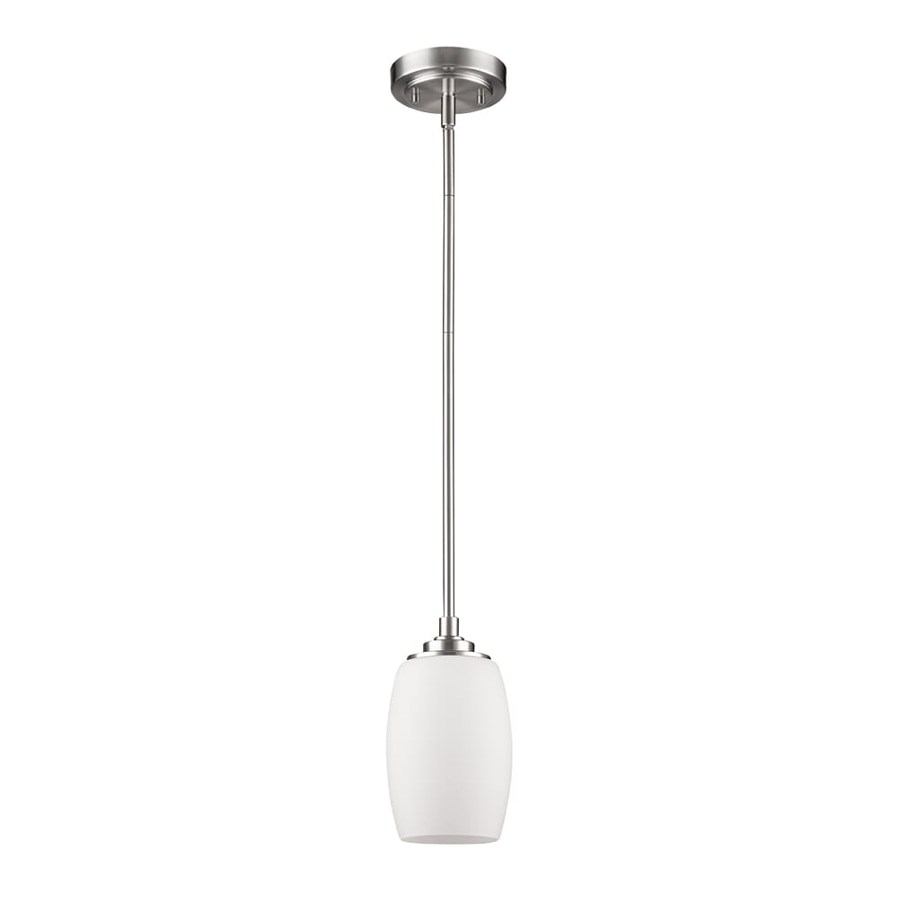 Satin Nickel One Light Pendant from the Sophia Collection