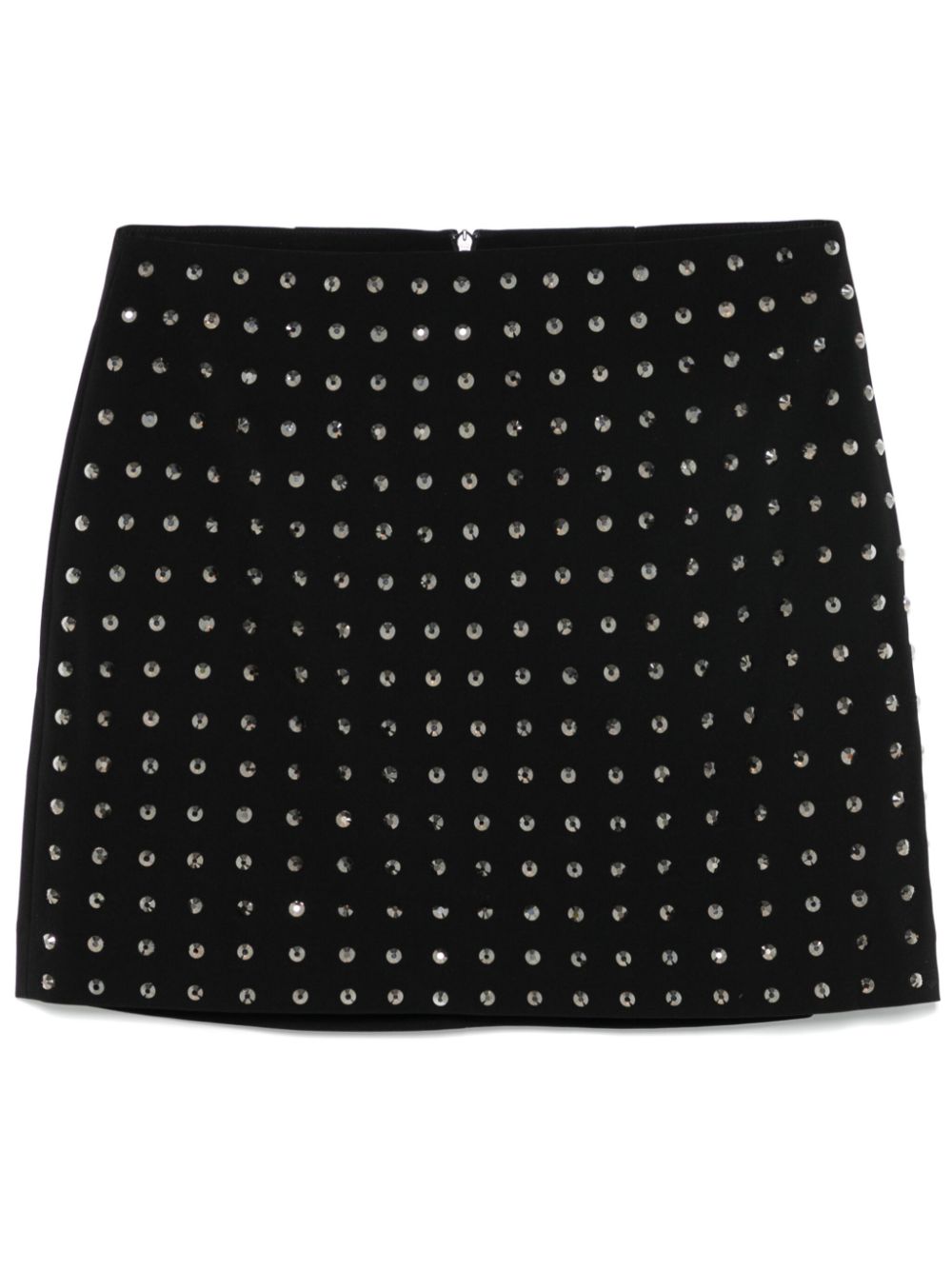 Large-rhinestone mini skirt - Black