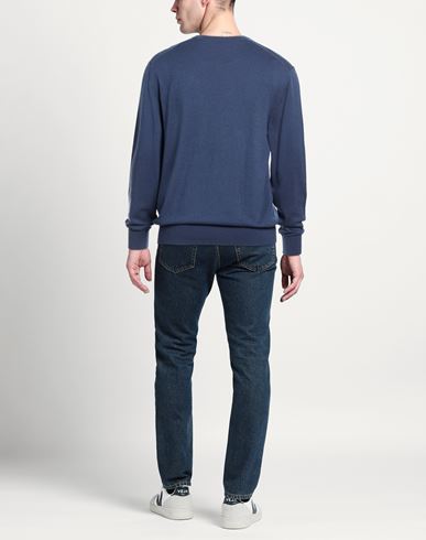 Man Sweater Slate blue Size S Cotton, Wool