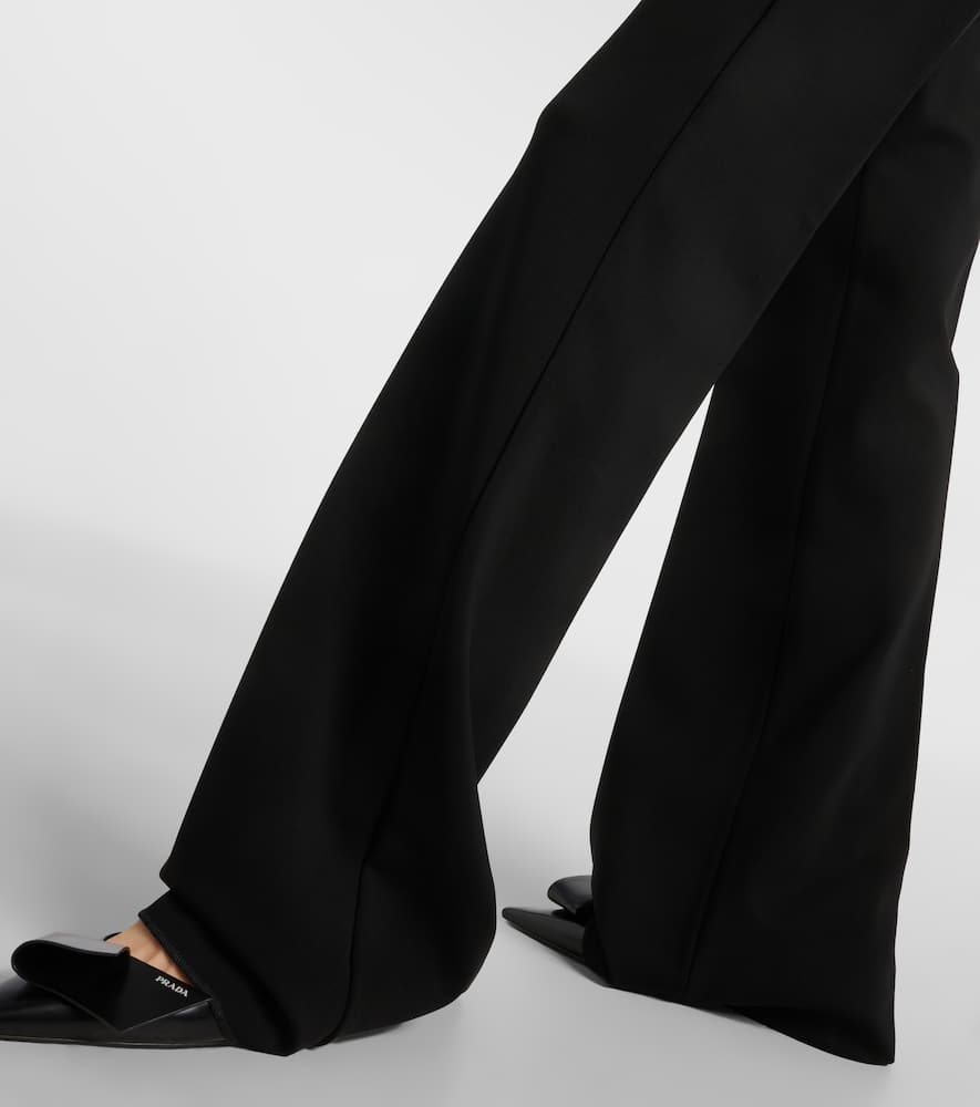 Norcia pleated jersey straight pants