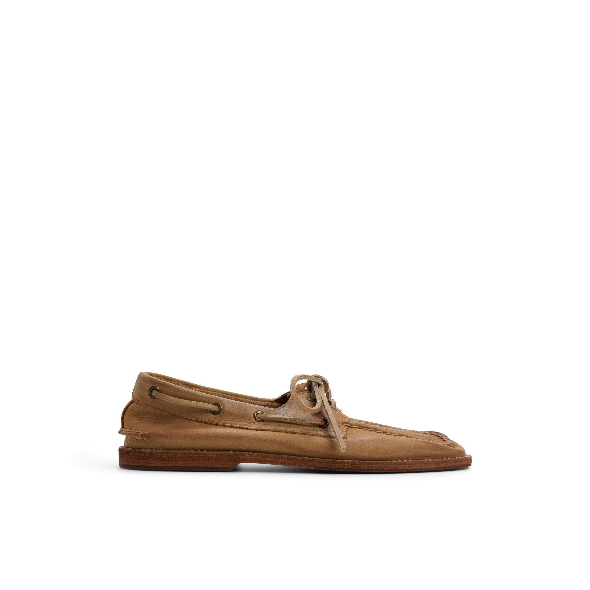 Men's x Colbo Authentic Original™ 2-Eye Boat Shoe – Distressed Beige – Size 8.5