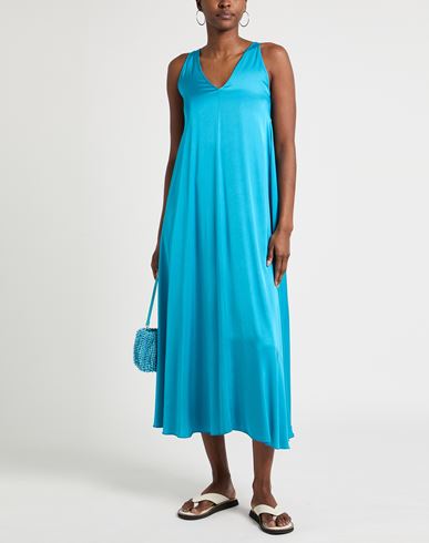 Woman Maxi dress Azure Size 2 Viscose