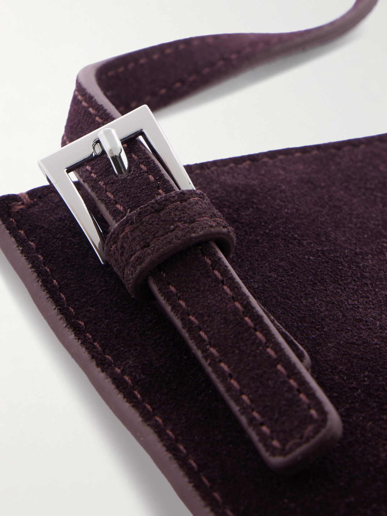 90s Suede Shoulder Bag - Brown