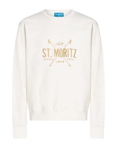Fefè Napoli Man Sweatshirt White Size L Cotton, Polyester
