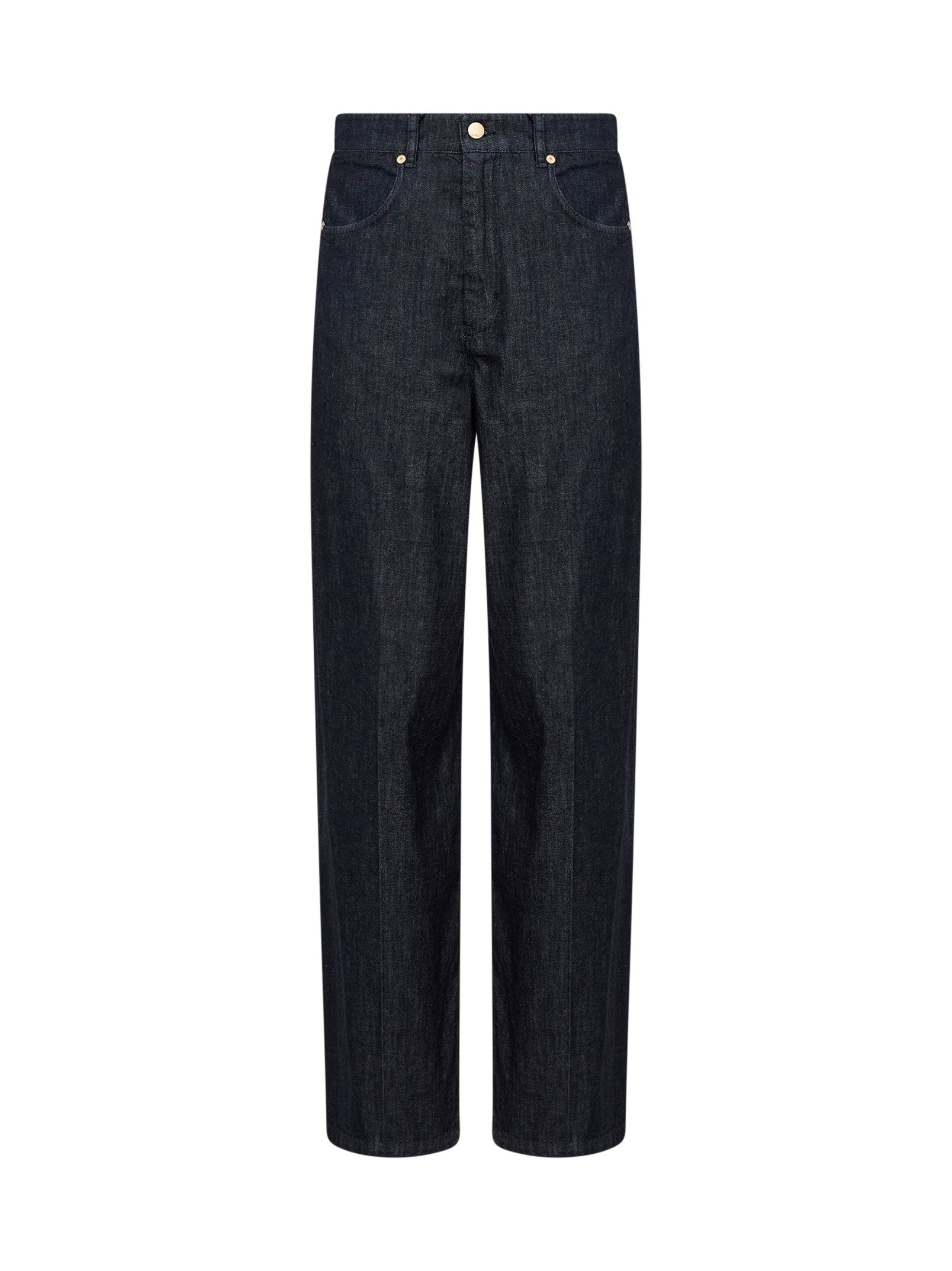 Garment-Dyed Indigo Denim Jeans — Navy