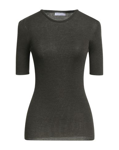 Woman Sweater Military green Size 1 Merino Wool