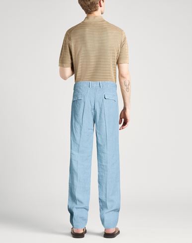 Man Pants Sky blue Size 36 Linen
