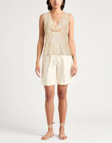 Woman Top Beige Size 10 Polyester